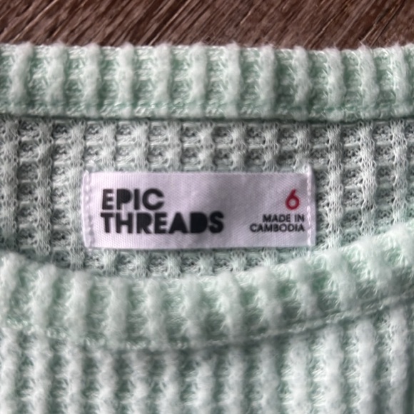 Epic Threads NWT Waffle Knit Tiered Ling Sleeve Dress size 6 - Picture 4 of 6